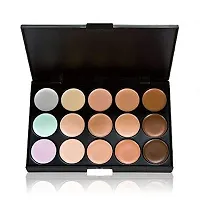 Leticia 15 Color Cream Concealer Palette with One Foundation Brush-thumb1