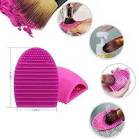 Leticia Professional Pink Foundation Brush, Oval Foundation Brush, Beauty Blender  Egg Makeup Brush Cleaner -Pack of 4-thumb4