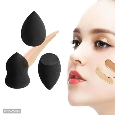 Leticia 3+1 Pcs Makeup Sponge Set with Foundation Brush, Foundation Beauty Blender for Liquid Cream and Powder (Multicolour)