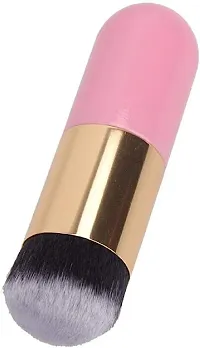 Leticia Professional Pink Foundation Brush, Oval Foundation Brush  Beauty Blender -Pack of 3-thumb1