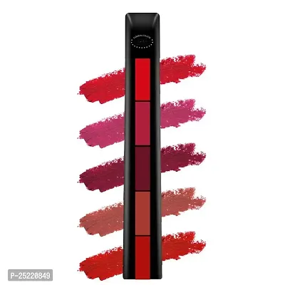 Leticia 5 5-in-1 Lipstick 7.5gm| Five Shades In One| Long Lasting, Matte Finish| Non Drying Formula with Intense Color Payoff| Compact  Easy to Use-thumb0