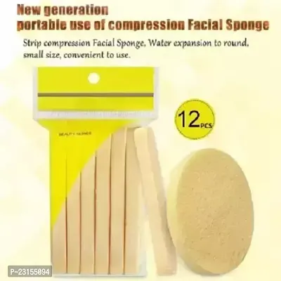 Water-Activated Puff Cleaning Soft Sponge Pads for Face Cleansing Makeup Removal-thumb3