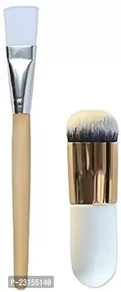 Professional Flat Face Pack Brush With Oval Brush  (Pack of 2)-thumb0