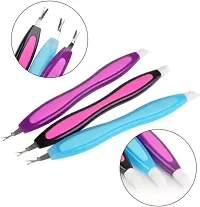 2in1 Nail Tips Buffer File Cuticle Trimmer Cuticle Pusher Remover Nail Tool  (Set of 2)-thumb2