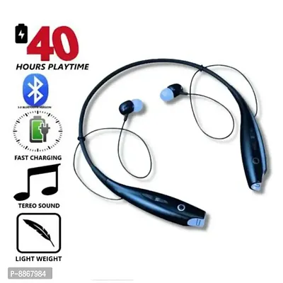 HBS-730 Wireless Neckband Good Quality With Calling Bluetooth Headset  (Black, In the Ear)