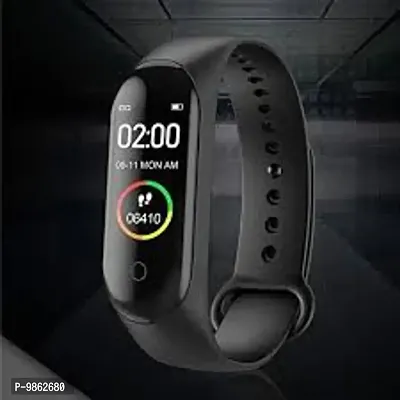 smart band touchscreen m4 Bracelet Smartwatch  (Black Strap, free size)