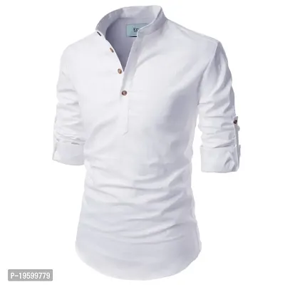 cotton white kurta-thumb0