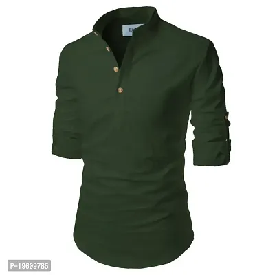 green cotton kurta-thumb0