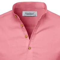 Cotton Pink Kurta For Men-thumb3