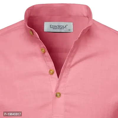 Cotton Pink Kurta For Men-thumb4