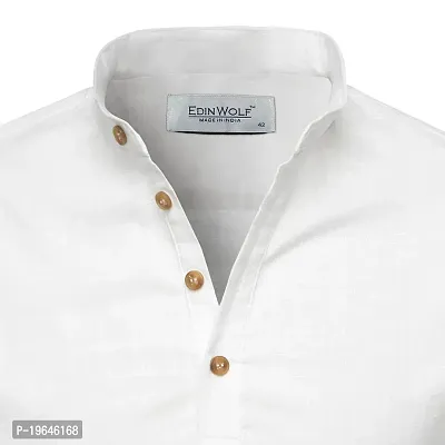 Cotton White Kurta For Men-thumb2