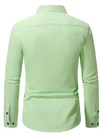 Stylish Solid Slim Fit Cotton Long Sleeves Casual Shirt for Men-thumb1