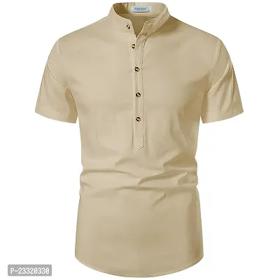 Classic Cotton Solid Short Kurta for Men