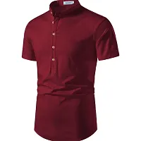 Classic Cotton Solid Short Kurta for Men-thumb3