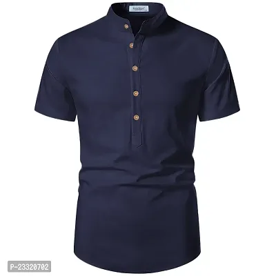 Classic Cotton Solid Short Kurta for Men