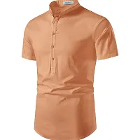 Classic Cotton Solid Short Kurta for Men-thumb2