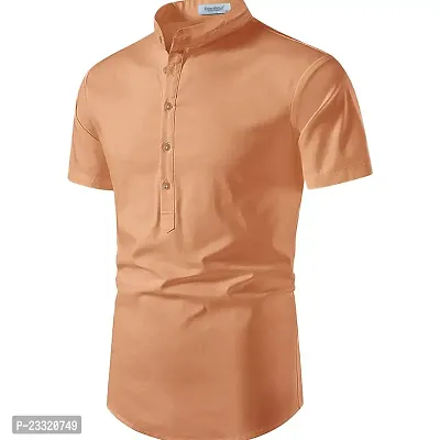 Classic Cotton Solid Short Kurta for Men-thumb3