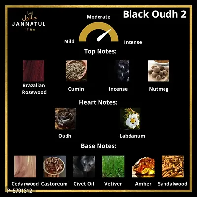 Jannatul Jalad | Black Oudh | Black Oudh 2 | Perfume/Fragrance Oil Roll-on | Premium Long Lasting Concentrated Attar for Men | 4 ml each-thumb3