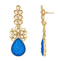 The Luxor Stylish Fancy Gold Plated Chandelier Earrings for Girls and Women-thumb2