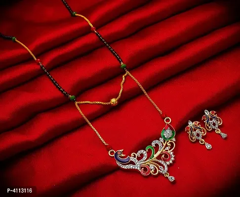 Women's American Diamond Multicoloured Alloy Jewellery Set-thumb0