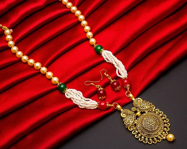 Latest Designer Ethnic Necklace Jewellery Set