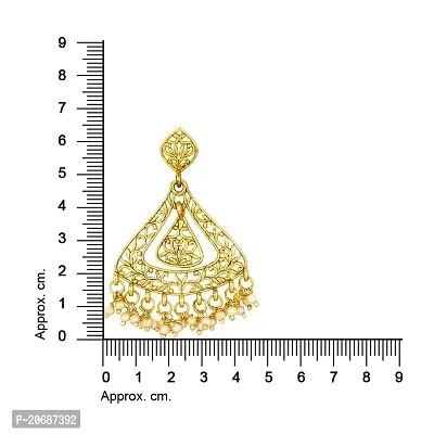 The Luxor Fashion Jewellery Gold Plated And American Diamond Jhumki Earrings for Women-thumb3