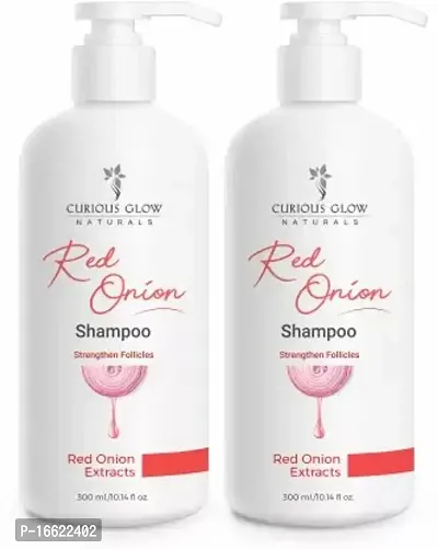 Curious Glow Naturals Red Onion Shampoo Regrowth And Hairfall Control! Onionoil Plant Keratin 600Ml