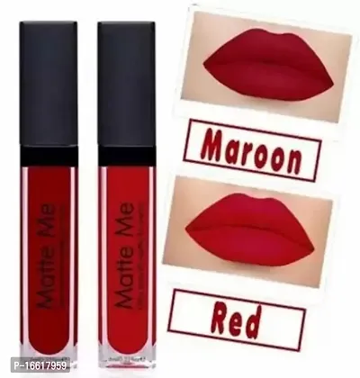 Chip N Dale Sensational Red And Maroon Liquid Matte Lipsticks Red Maroon 12 Ml-thumb0