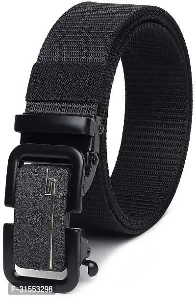 DAKH Men Casual Black Canvas Belt