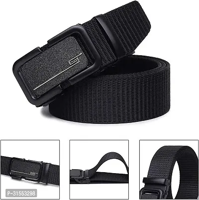 DAKH Men Casual Black Canvas Belt-thumb4