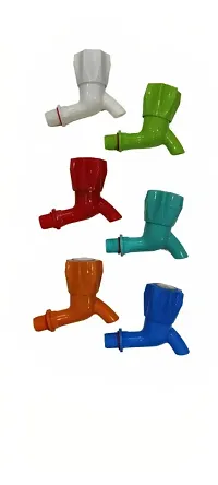 BBR POLO Multi Color Bib Tap water tap Pack of 6 ( 1/2 Inch Size) for Multi purpose usage for Kitchen Bathroom Garden-thumb1