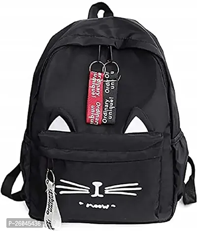 Stylish Black Synthetic Backpacks For Women-thumb0