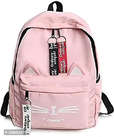 Stylish Pink Synthetic Backpacks For Women-thumb0