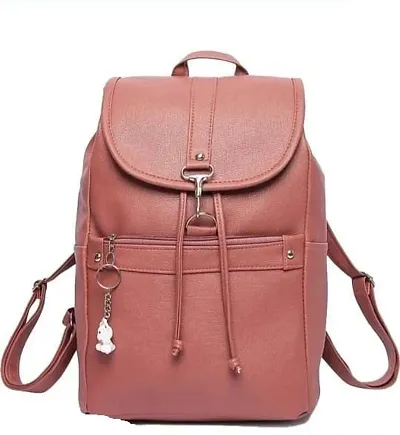 Stylish Brown Synthetic Backpacks For Women