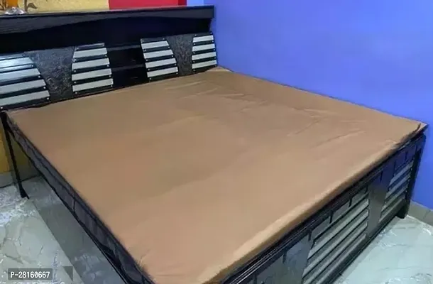 Handloom Store Best Collections PVC Plastic Waterproof Double Bedsheet (Light Brown, 6.5 ft x 6 ft Or 72 Inch x 78 Inch) 12-thumb0