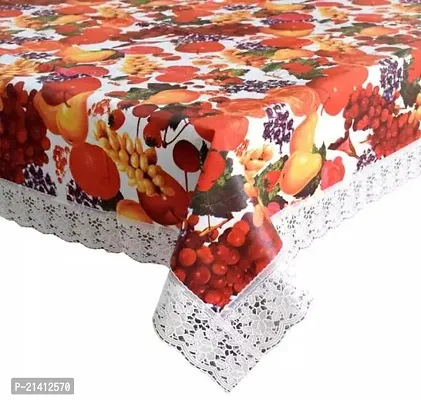 Premium Quality Table Cover Medium Size 2 To 4 Seater (40 Inch X 60 Inch) 3D Self Design Printed Table Cover (Plastic) Fruits