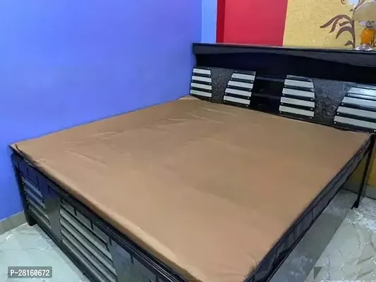 Handloom Store Best Collections PVC Plastic Waterproof Double Bedsheet (Light Brown, 6.5 ft x 6 ft Or 72 Inch x 78 Inch) 17-thumb0