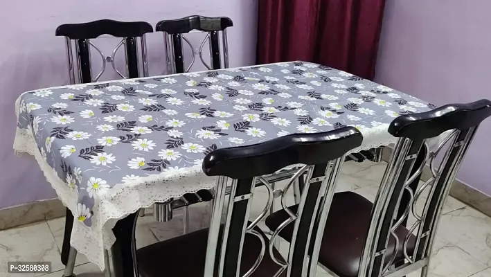 Stylish PVC Printed 4 Seater Table Cloth-thumb0