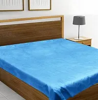 Premium Quality Waterproof Pvc Bedsheet-Double Bed Mattress Protector (6 X 6.5 Ft, Colour-Sky Blue)-thumb2