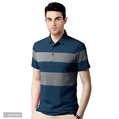 EYEBOGLER Mens Colorblocked Polo T-Shirt-thumb0