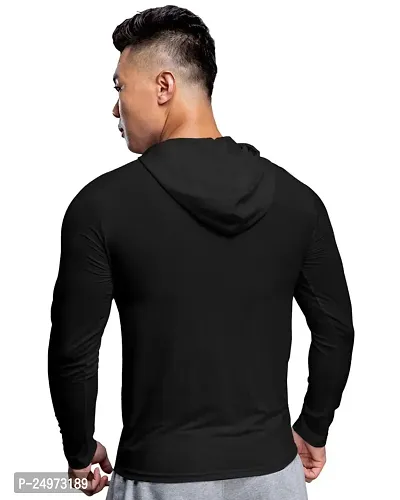 EYEBOGLER Mens Dry Fit Hooded Neck Full Sleeve Casual Tshirt-thumb5
