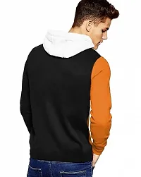 EYEBOGLER Men's Trendy Full Sleeves Hooded Neck Colourblocked T-Shirt-thumb1