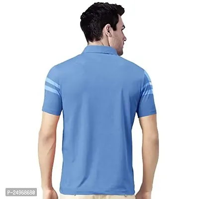 EYEBOGLER Mens Polo Neck Printed Cotton T-Shirt-thumb2