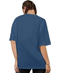 EYEBOGLER Women's Trendy Round Neck Full Sleeves Loose Fit Typography T-Shirt-thumb1