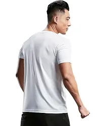 EYEBOGLER Mens Round Neck Half Sleeve Solid Dry Fit Tshirt Pack of 2-thumb2