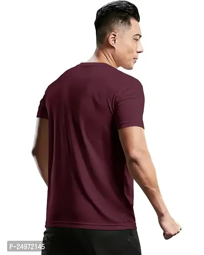 EYEBOGLER Mens Round Neck Half Sleeve Solid Dry Fit Tshirt Pack of 2-thumb5