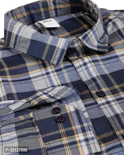 Reliable Multicoloured Viscose Checked Long Sleeves Casual Shirt For Men-thumb4