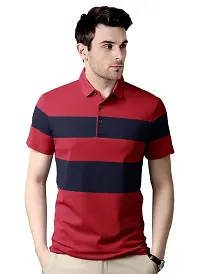 EYEBOGLER Mens Colorblocked Polo T-Shirt-thumb1