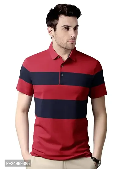 EYEBOGLER Mens Colorblocked Polo T-Shirt-thumb2