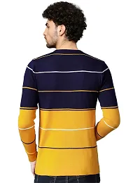 EYEBOGLER Mens Round Neck Full Sleeve Striped T-Shirt-thumb1
